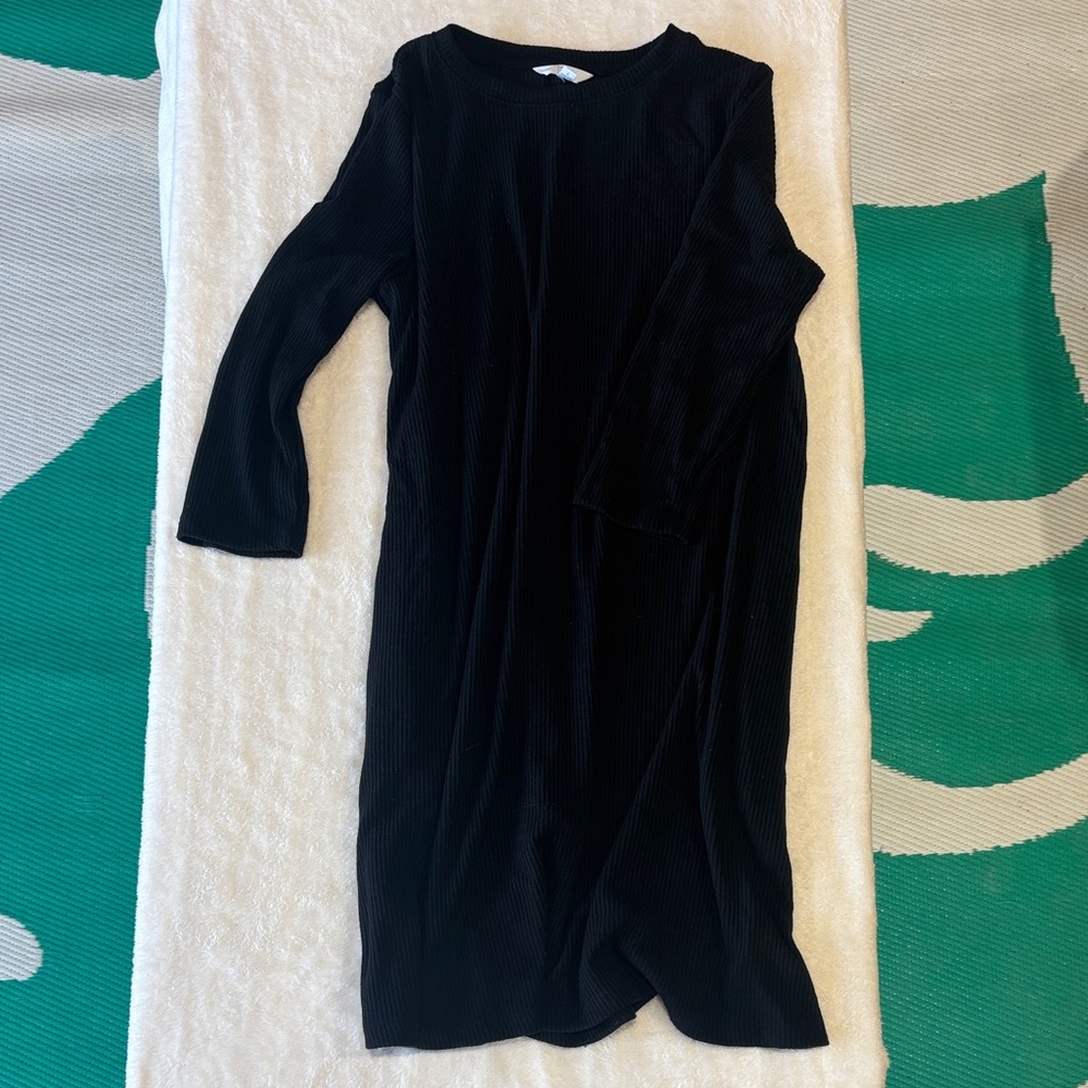 Cozy-Casual Black Dress